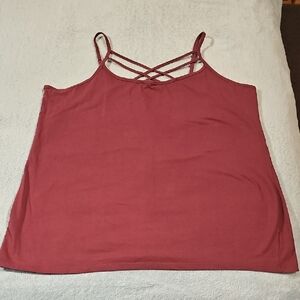 Women's Strappy Tank Top in Dusty Rose
